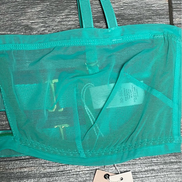 NWT We are HAH Free People Bra Fits 30-38C Teal Mesh Sheer 30C 32C 34C 36C 38C - Picture 7 of 14